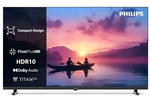 Philips 32PHS6000 HD LED Smart TV - 32 Zoll mit Dolby Digital Sound - Fernseher mit schlankem Design, Pixel Plus HD für gestochen scharfe Bilder und Unterstützung für HDR10. Perfekt für kleine Räume und kompatibel mit Alexa und Google Sprachassistent.