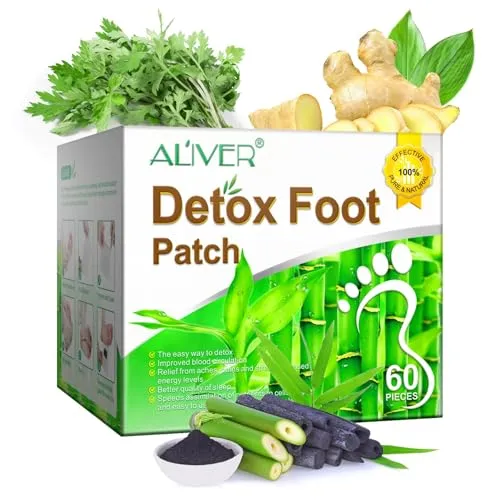 P-Beauty Detox Fußpflaster mit Bambusessig & Ingwer 1x60 Stück - Entgiftungspflaster für die Füße, Fuß Pflaster zur natürlichen Körperentgiftung, besseren Schlaf & mehr Energie - Wellness über Nacht