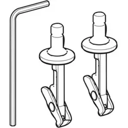 Geberit 244625001 Fixierbolzen mit Abdichtscheibe - Sanitärinstallation Set Fixierbolzen für WC-Sitz, ideal für einfache und sichere Montage mit EasyMount-System