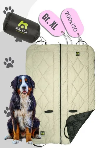 MAELSON Tierbett Cosy Roll Hundedecke - Schwarz, Beige - Hundebett mit kuscheligem Design, ideal für entspannte Momente und optimalen Komfort für Ihren Hund.