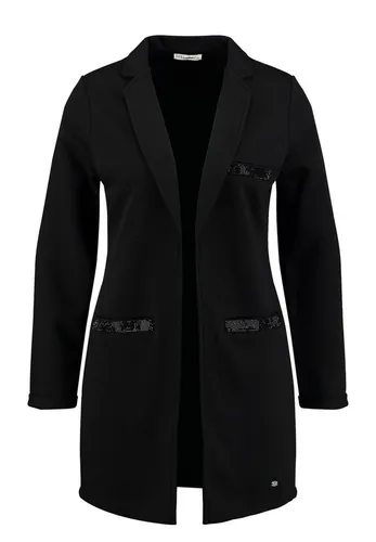 Key Largo Damen Vera Jacket Strickjacke, Black (1100), L - Elegante Strickjacke für Damen mit verlängerter Silhouette und klassischem Reverskragen – ideal für jeden Anlass von Büro bis Freizeit. Hochwertige Materialmischung sorgt für bequemen Sitz und edlen Look.