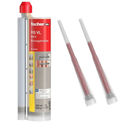 Fischer Montagemörtel FIS VL 360 S - 1 Stück - Hochwertiger Montagemörtel FIS VL 360 S für zuverlässige Verankerungen. Ideal für den professionellen Einsatz in Bauprojekten. Erhältlich in praktischer Verpackung.