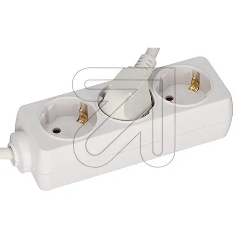 Steckdosenleiste 3-fach weiß 1,5m GB03