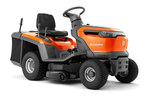 Husqvarna Rasentraktor TC 112 – Effizienter Aufsitzmäher für Ihren Garten - Kompakter Gartentraktor mit Anti-Skalpier-Rädern und ergonomischer Fahrposition. Ideal für präzises Mähen mit einer Schnittbreite von 95 cm und einfacher Schnitthöhenverstellung.