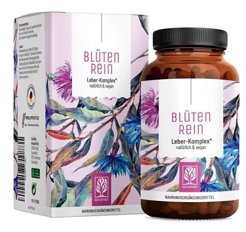 Blütenrein Mariendistel Artischocke Löwenzahn Kapseln - Leber Komplex mit 80% Silymarin, vegan und ohne Zusatzstoffe für eine gesunde Leberfunktion