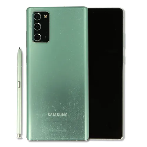 Samsung Galaxy Note 20 256GB [Dual-Sim] - Mystic Green - Handy & Smartphone mit 6,7 Zoll Infinity-O Display und Dreifach-Kamera für beeindruckende Fotos, ideal für kreative Nutzer.