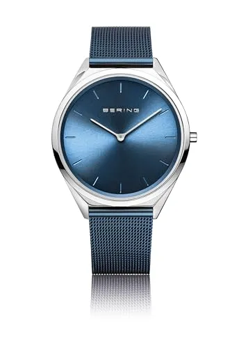 Bering Quarzuhr mit Diamant - Elegante Damenuhr mit Quarz-Antrieb und 1 Diamant auf 12 Uhr, wasserdicht bis 3 Bar, perfekt für stilbewusste Frauen.