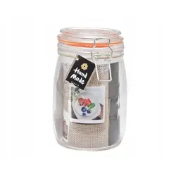 Küchengeräte Einmachglas 1000 ml mit Silikonring - Praktisches Einmachglas (1000 ml) mit Silikonring für luftdichte Aufbewahrung. Ideal zur sicheren Lagerung von Lebensmitteln. Perfekt für Küche und Vorratsraum.