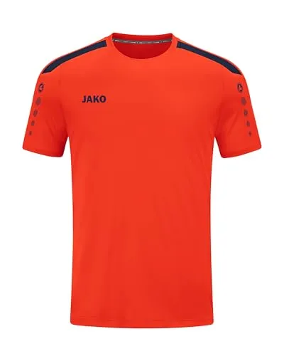 JAKO Herren Trikot Power (Kurzarm), Flame/Marine, L