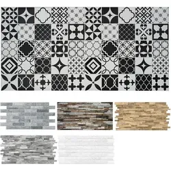 MDEKOR PVC Wandverkleidung 48,5x96 cm | 3D Wandpaneele für Küche, Bad & mehr | Einfach zu kleben & reinigen | Küchenrückwand Platten | Dekorative Panels für Wandgestaltung innen