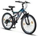Chillaxx Mountainbike Schwarz-Blau mit V-Bremse - Mountainbike in stylischem Schwarz-Blau, ideal für den Stadtverkehr und Freizeit, mit sicherer V-Bremse und bis zu 95 kg Traglast.