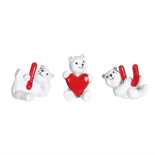 Symbole der Liebe und Zuneigung, Cartoon-Figuren Aus Kunstharz, Liebesbär, 3993