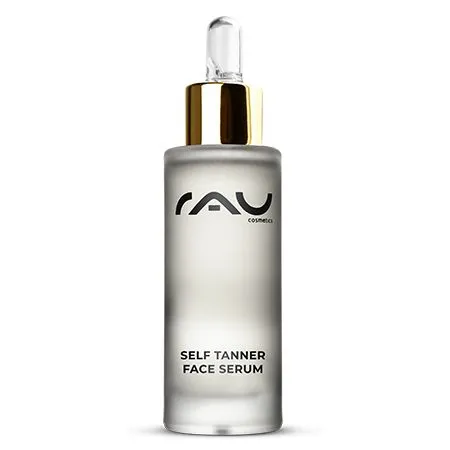 Rau Self Tanner Face Serum 30 ml - Natürlicher Selbstbräuner für das Gesicht - Sonnenschutz: 100% natürliche Inhaltsstoffe, feuchtigkeitsspendend mit Hyaluronsäure und Aloe Vera, ideal für alle Hauttypen.