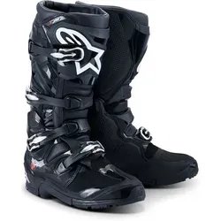 Alpinestars Tech 7 Enduro Drystar WP Motocross Stiefel, schwarz, Größe 53 - Robuste Schutzstiefel für Motorradfahrer mit umfassendem Protektionsumfang. Ideal für Enduro-Fahrten, bieten sie Sicherheit und Komfort in einem sportlichen Design.