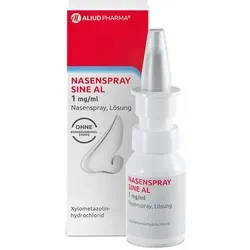Nasenspray Sine Al 1 mg/ml - Effektives Nasenspray - Arzneimittel zur Abschwellung der Nasenschleimhaut bei Schnupfen und Allergien. Enthält Xylometazolin und ist ohne Konservierungsstoffe, ideal für empfindliche Nasen.