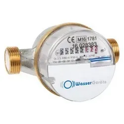 Wohnungswasserzähler Eco Qn 1,5 - 1/2" x 110 mm - Sanitärinstallation - Ideal für Kaltwasser bis 50°C, nachrüstbar mit Funkmodul für moderne Ablesemöglichkeiten.