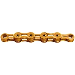 KMC Unisex X9SL Ti-N Gold 9-Fach Kette - Hochwertige 9-fach Fahrradkette mit 114 Gliedern, superleicht und robust, ideal für Shimano, SRAM und Campagnolo. Perfekt für anspruchsvolle Radfahrer!