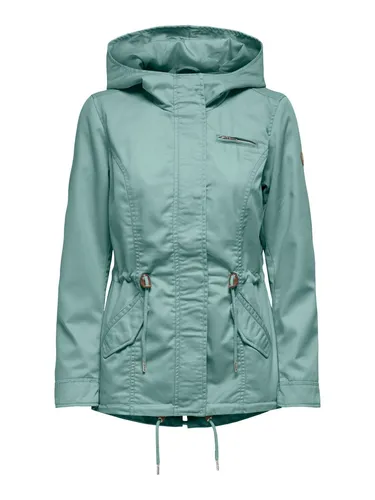 ONLY Softshelljacke Lorca Parka Damen – Übergangsjacke in Harbor Gray - Funktionsjacke aus 80% Polyester und 20% Baumwolle, ideal für wechselhaftes Wetter und bietet optimalen Schutz und Komfort.