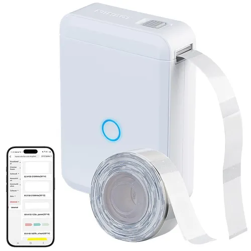 Callstel Mobiler Akku-Thermo-Labeldrucker, Android & iOS, Bluetooth, App