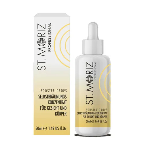 St. Moriz Professional - Booster Drops Selbstbräunungskonzentrat - Mischen Sie das Selbstbräunungskonzentrat mit Ihrer täglichen Pflege für einen strahlenden Teint. Ideal für Gesicht und Körper, sorgt es für eine natürliche Bräune ohne Kompromisse bei Ihrer Hautroutine.