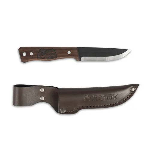Bushcraft Messer Petromax Outdoor Survival 10,5 cm mit Transporttasche aus Leder