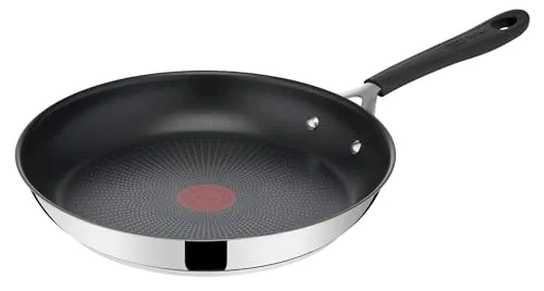 Tefal Bratpfanne 28cm Jamie Oliver HomeCook - Pfanne aus Edelstahl mit Antihaftbeschichtung, ideal für gesundes Braten und leicht zu reinigen. Perfekt für Induktion und alle Herdarten.