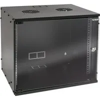 HMF Netzwerkschrank 65709-02, 19 Zoll, 9HE Wandgehäuse - Robustes 19 Zoll Netzwerkschrank aus Stahlblech, ideal für Wandmontage, mit abschließbarer Sicherheitsglastür und optimalen Kabelzuführungen.