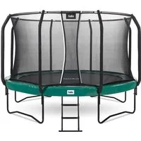 SALTA Trampolin First Class Ø 366 cm grün mit Netz & Leiter - Trampoline - Genießen Sie sicheren Springspaß mit dem Salta First Class Trampolin, ausgestattet mit einem stabilen Sicherheitsnetz und einer Leiter für einfachen Zugang.