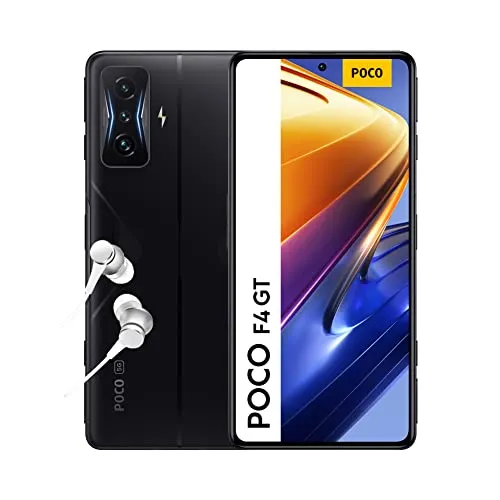 POCO F4 GT 5G Smartphone + Kopfhörer - 8+128GB, 6.67" 120Hz AMOLED Display, 64MP Triple Kamera, 120W HyperCharge für blitzschnelles Aufladen und Gaming-Optimierung, Alexa Hands-Free