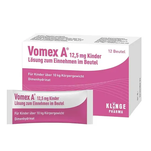 Vomex A 12,5 mg Kinder Lsg.z.Einnehmen im Beutel - 12 St - Praktische Beutel für die einfache Einnahme, ideal für Kinder. Jetzt günstig bei Ihrer Beraterapotheke bestellen.