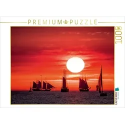 CALVENDO Puzzle CALVENDO Puzzle Windjammer auf der Ostsee im Abendlicht 1000 Teile Lege-Größe 64 x 48 cm Foto-Puzzle Bild von Rico Ködder, 1000 Puzzleteile