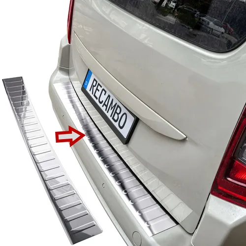 Ladekantenschutz Edelstahl Chrom passend für Peugeot Rifter | BJ ab 2018>