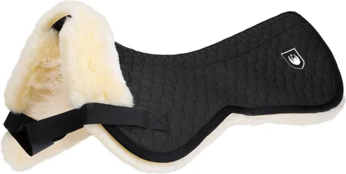 CHRIST Ultra Sattelpad ohne Rand - Hochwertiges Sattelkissen mit echtem Lammfell, ideal für optimalen Sitz. Maschinenwaschbar und trocknerbeständig für einfache Pflege. Perfekt für den täglichen Einsatz im Sattelzubehör.