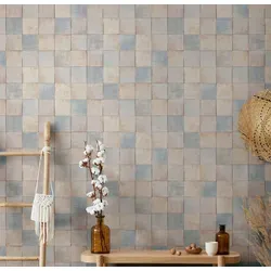 Fototapete MARBURG "Tile", braun (rosiges, braun), B:0,53m L:10,05m, Vlies, Tapeten, moderne Tapete für Wohnzimmer Schlafzimmer Küche
