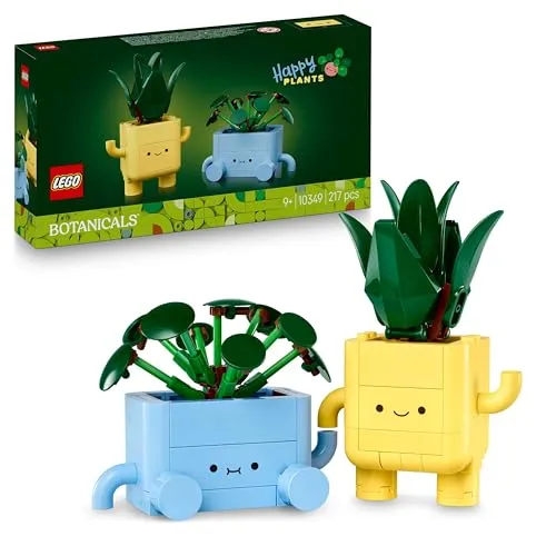 LEGO Botanicals 10349 Fröhliche Pflanzen - LEGO-Bausatz für kreative Köpfe ab 9 Jahren, mit 217 Bausteinen für auffällige künstliche Pflanzen und ideales Geschenk für Pflanzenliebhaber.