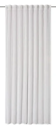 Elbersdrucke Gardine mit verdeckten Schlaufen Air 00 weiß halbtransparent 255x140cm 201791 Vorhang für das Wohnzimmer Schlafzimmer Küche Flur Kinderzimmer