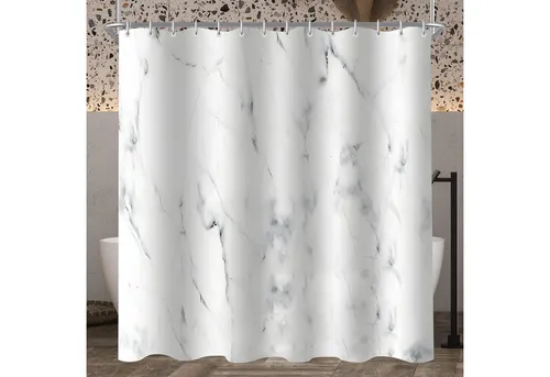 Lerores Duschvorhang Duschvorhang Marmor 200x200cm Wasserdicht Textil Antischimmel