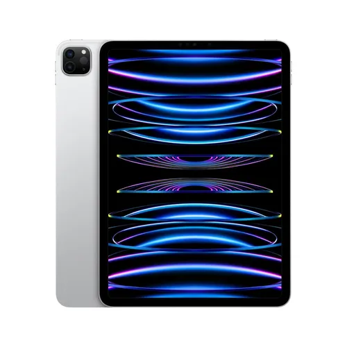 Apple 11" iPad Pro Wi-Fi silber, 2022 - M2 Chip, 128GB - Tablet mit 11 Zoll IPS LED Display, 10 Std Akkulaufzeit und Apple M2 Prozessor für herausragende Leistung. Ideal für kreative Anwendungen und professionelle Nutzung.