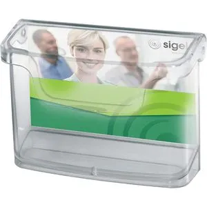 Sigel Visitenkartenhalter LH326 Outdoor, glasklar, 1 Fach für 60 Karten, wetterfest, aus Acryl
