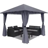 Sekey Garten Pavillon 3x3 m - Wasserdicht & Stabil - Pavillon für Garten & Events, 180g/m² Polyester mit UV-Schutz, stabil und einfach montierbar, ideal für Partys und Familienfeiern.