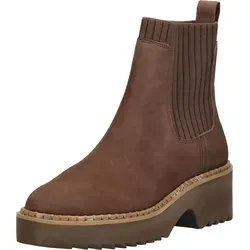 TOMS Stiefelette Leder/Textil - Dunkelbraun - 39 - Stylische Chelsea Boots in Dunkelbraun mit elastischen Einsätzen für einfaches An- und Ausziehen. Das warme Futter und die robuste Sohle bieten Komfort und Halt – ideal für kalte Tage und vielseitige Outfits.