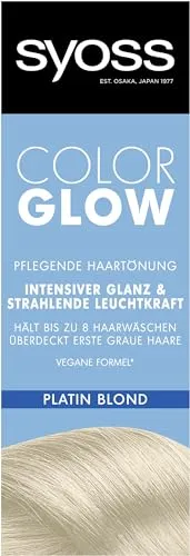 Syoss Color Glow Pflegende Haartönung Platin Blond (1x 100 ml), semi-permanente Coloration für strahlende Farbintensität bis zu 8 Haarwäschen, ohne das Haar zu schädigen