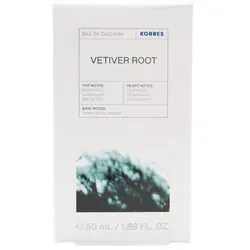 Korres Vetiver Root Eau de Toilette 50 ml - einzigartiger, eleganter Duft, mit Kopfnoten von Kardamom und Bergamotte, ideal für anspruchsvolle Herren