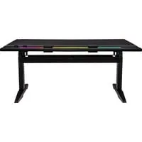 G700 RGB Gaming Desk, Gaming-Tisch schwarz, RGB-LED-Lichtleiste 16,8 Millionen Farben