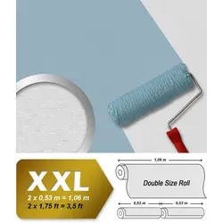 Profhome Vliestapete 586513-GU Struktur Tapete Uni matt weiß 26,5 m2, leicht strukturiert, matt, (1 XXL Rolle, doppelte Breite, 26,50 qm), Vliestapete zum Überstreichen in weiß weiß 1.06 m x 25 m