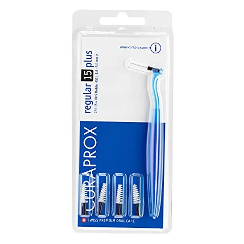 Curaprox CPS 15 Interdentalbürsten 1,8-5mm - Zwischenraumbürsten für optimale Plaque-Kontrolle, langlebig und flexibel dank starkem Drahtkern - für gesunde Zahnzwischenräume und frischen Atem.