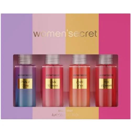 women'secret Body Mist Senses Geschenkset Body Spray Körperspray für Damen 4 x 50ml