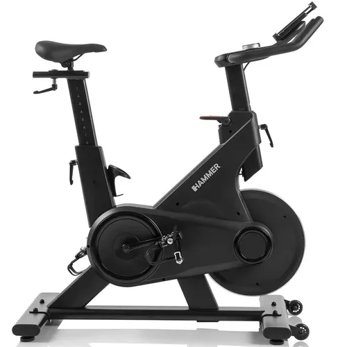 Hammer Heimtrainer Speed Race X - 20 kg Schwungmasse mit Kinomap & Zwift - Fahrradergometer mit 32 Widerstandsstufen und Pulsmessung über Brustgurt, ideal für intensives Training zu Hause.