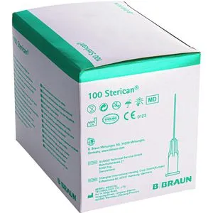 B.Braun Kanülen Sterican, 100 Stück, 19G x 1,25 Zoll, gelb, sterile Injektionskanüle