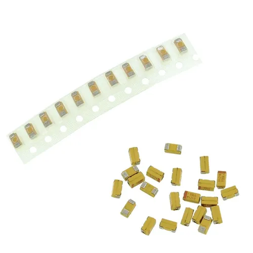 50x Tantal Kondensator SMD A 10µF 10V 125°C 3,2x1,6mm AVX TAJA106M010R 10uF